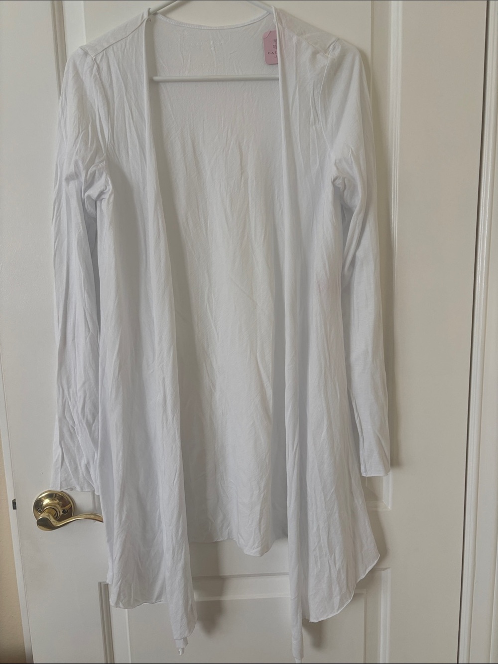 NWT Calypso St. Barth Jersey Duster Cardigan - White
